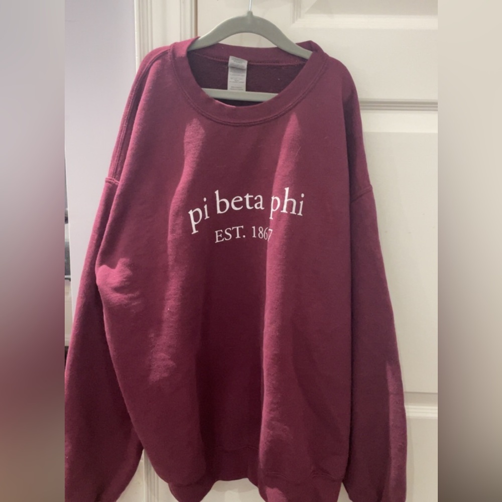 Maroon Pi Beta Phi Crewneck Sweater